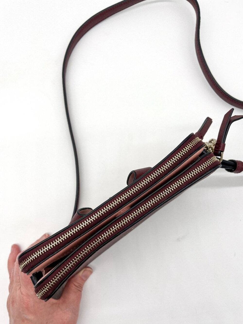 Kate Spade Dog Crossbody Bag Pink Burgundy Novelty Purse - Picture 4 of 11